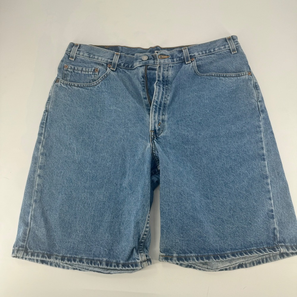 Levis 550 Relaxed Fit Denim Shorts Mens 38 Medium Wash Blue Vintage 35550-1891
